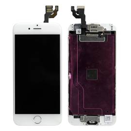 LCD SCREEN FULL ASSEMBLY WITH SILVER RING FOR IPHONE 6(WHITE)