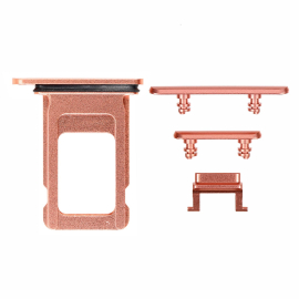 SIDE BUTTON SET WITH SINGLE SIM CARD TRAY FOR IPHONE XR(CORAL)
