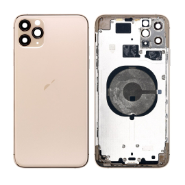 REAR HOUSING WITH FRAME FOR IPHONE 11 PRO MAX(GOLD)