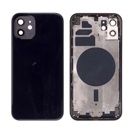 REAR HOUSING WITH FRAME FOR IPHONE 12 (BLACK)