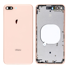 BACK COVER WITH FRAME FOR IPHONE 8 PLUS(GOLD)