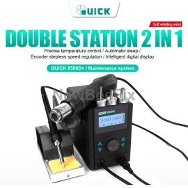 QUICK 8586D+ 2 IN 1 SOLDERING IRON HOT AIR GUN LEAD-FREE REWORK STATION