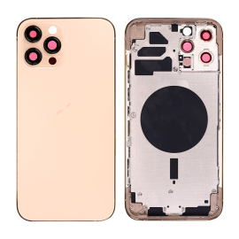 REAR HOUSING WITH FRAME FOR IPHONE 12 PRO MAX(GOLD)