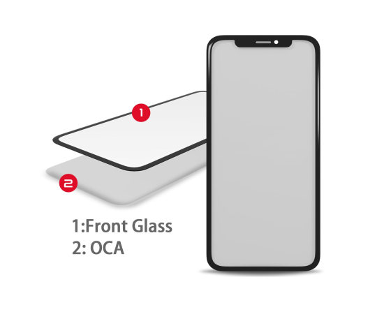 FRONT GLASS WITH OCA FOR IPHONE 12 MINI