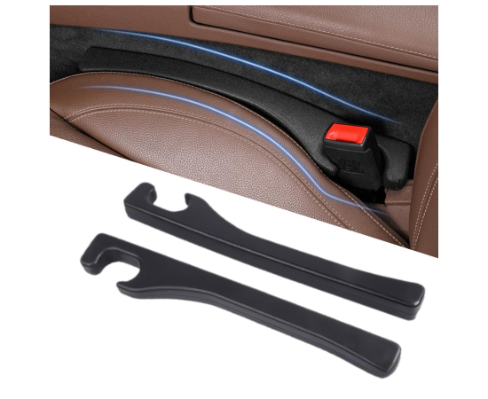 CAR SEAT GAP FILLER 2 PACK UNIVERSAL FIT PU LEATHER CAR SEAT GAP PLUG